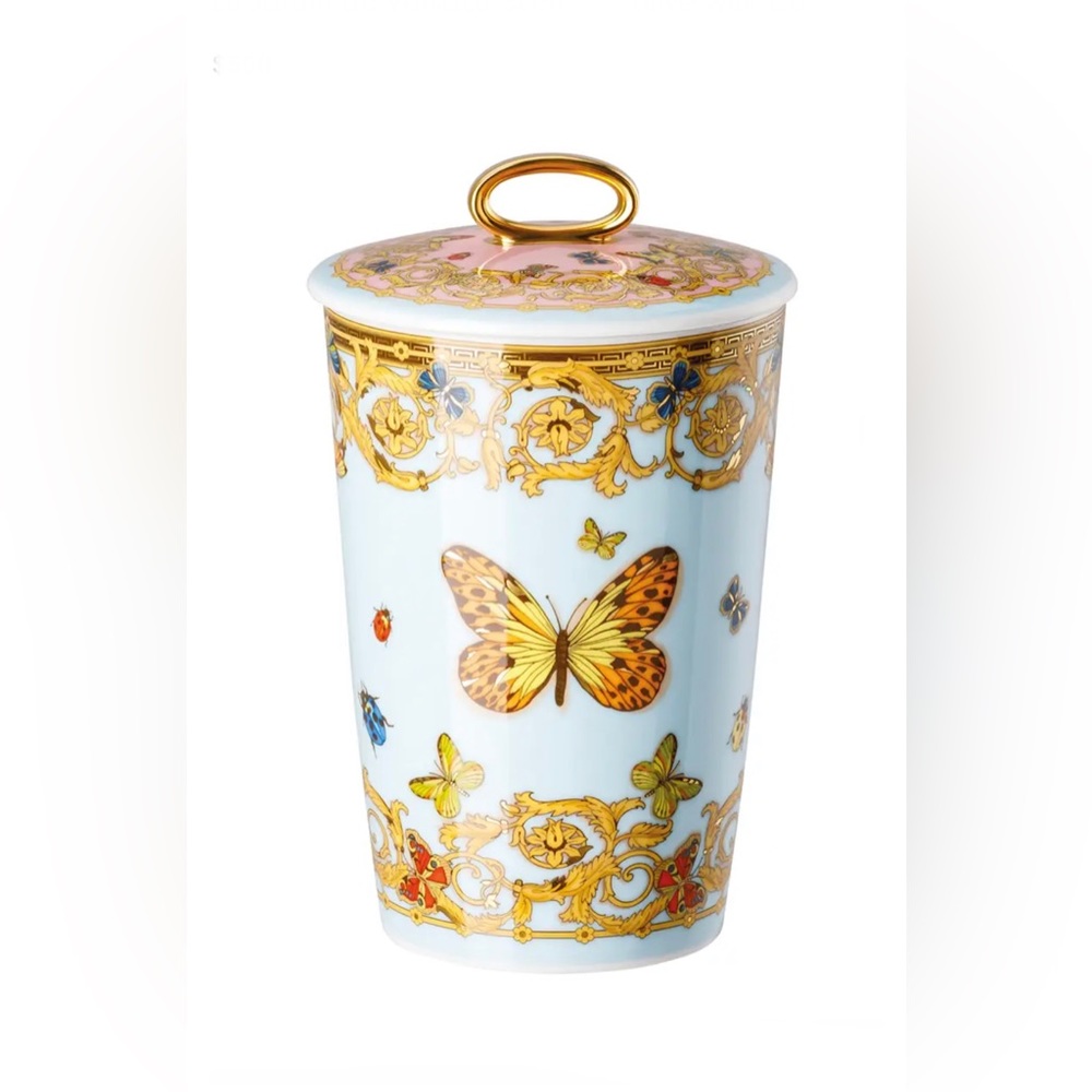 *SOLD* VERSACE by ROSENTHAL "Le Jarddin de Versace" scented votive with lid